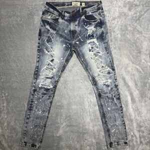 F.W.R.D Men's Distressed Ripped Denim Jeans Size 32